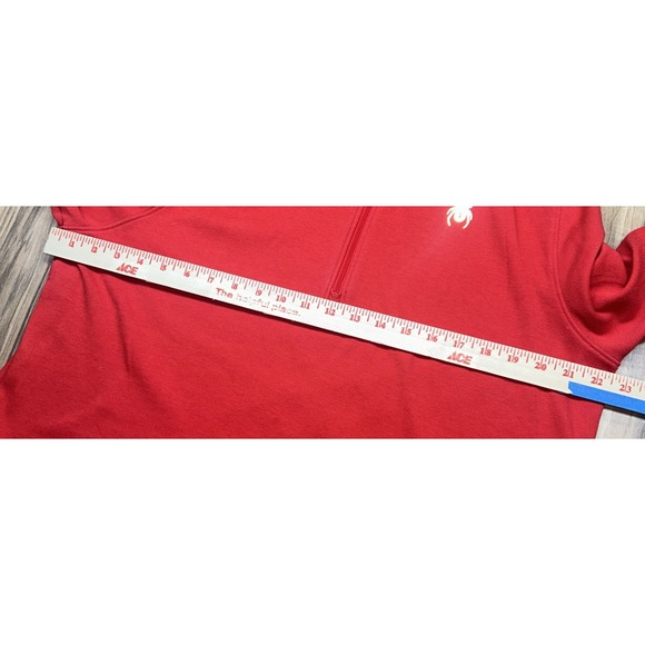 Spyder Men's Large Red Quarter Zip Pullover Outdoors Fishing Lightweight - Picture 5 of 9